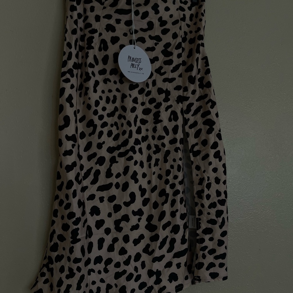 Princess Polly Black and Cream A-Line Skirt
